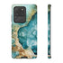 Aquamarine inspired Geode in Watercolor - Impact Resistant Phone Case Samsung Galaxy S20 Ultra Glossy